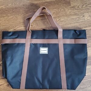 Journeyman Black Brown Canvas Duffle Bag